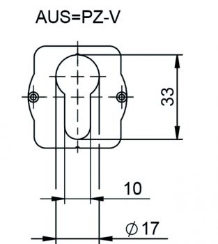 Metallklapprosette Typ 1256 | AUS=PZ-V