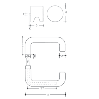 Preview: Objektgarnitur Nylon WC schwarz